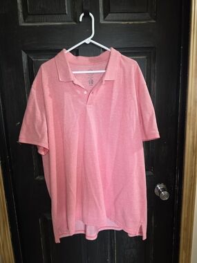 St. John's Bay Men's Polo Shirt in Coral Pink 2XL